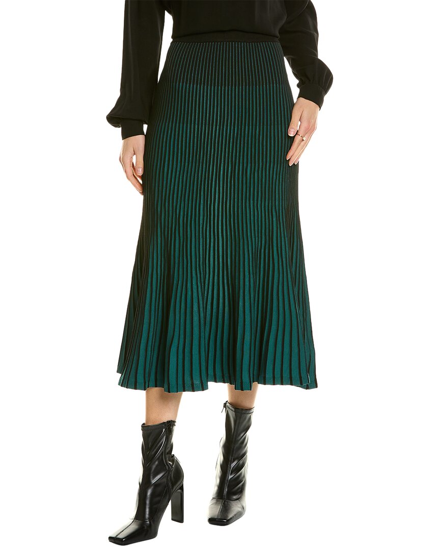 Nanette Lepore Ombré Sweater Knit Maxi Skirt In Green