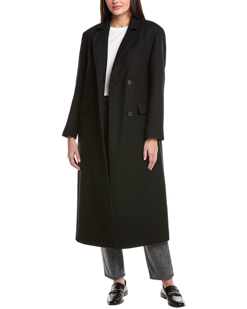 Allsaints James Wool-blend Coat In Black
