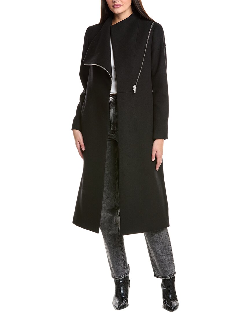 Allsaints Margoh Wool-blend Coat In Black
