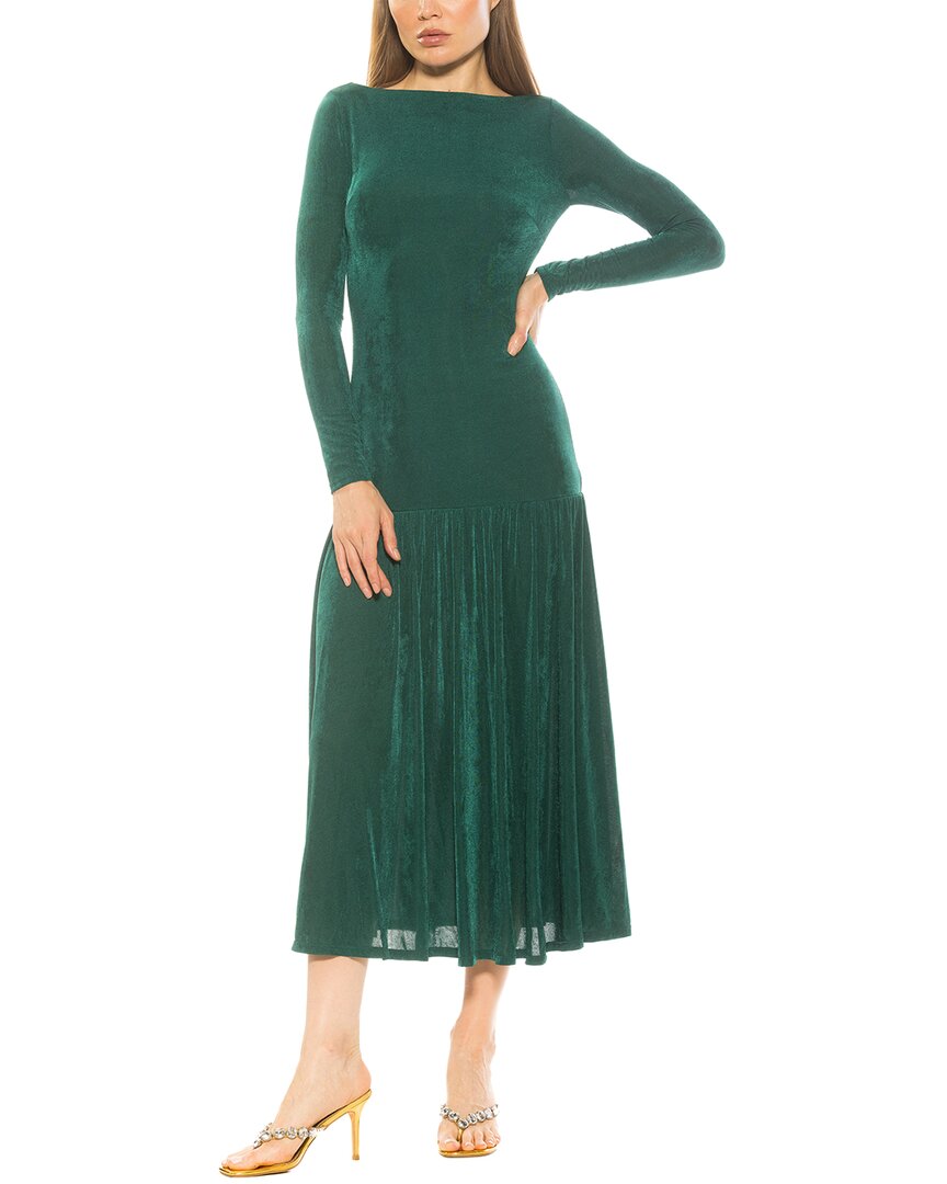 Alexia Admor Khaite Long Sleeve Midi Dress In Green