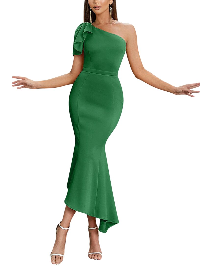Bella Desert Midi Dress In Green