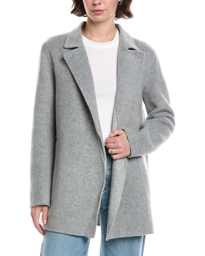 Theory Sileena Wool Coat In Gray