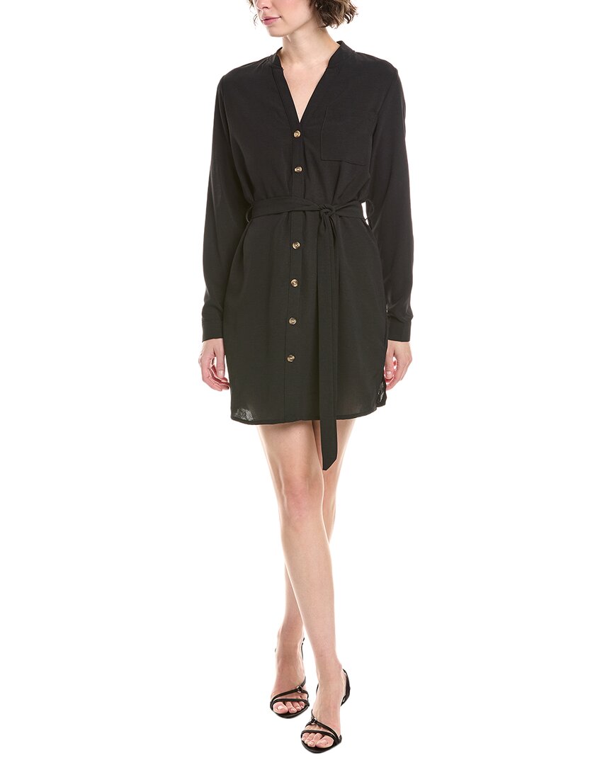 Maison Maar Tie Waist Shirtdress In Black