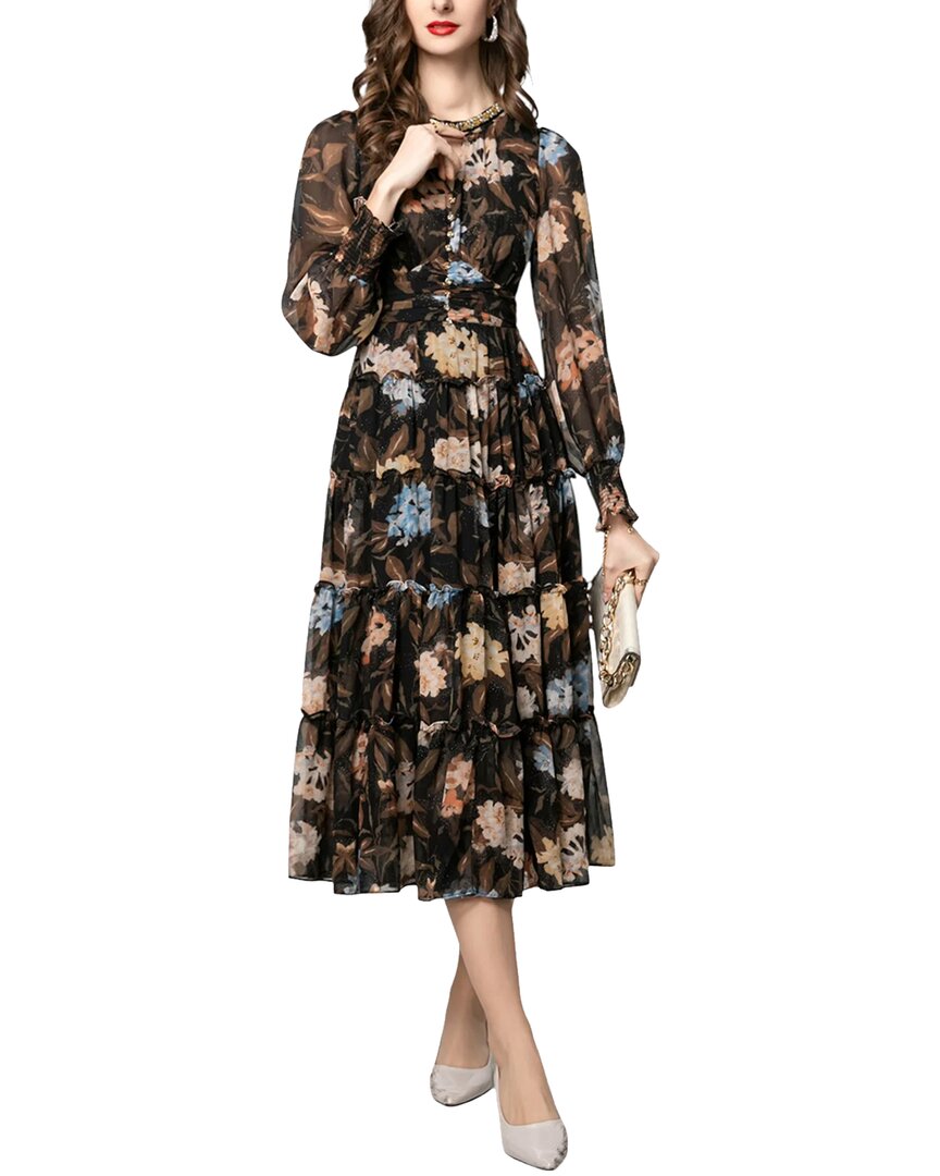 Burryco Midi Dress In Brown
