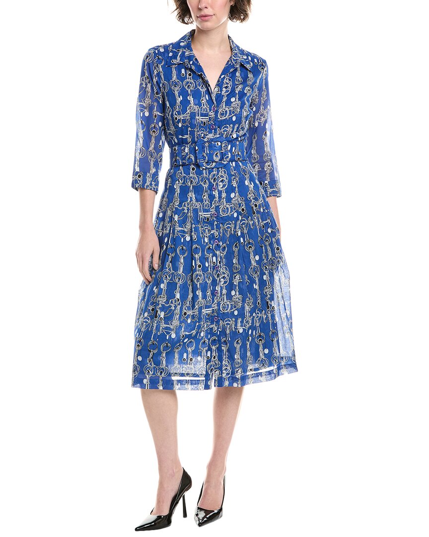 Samantha Sung Audrey 3 Shirtdress In Blue