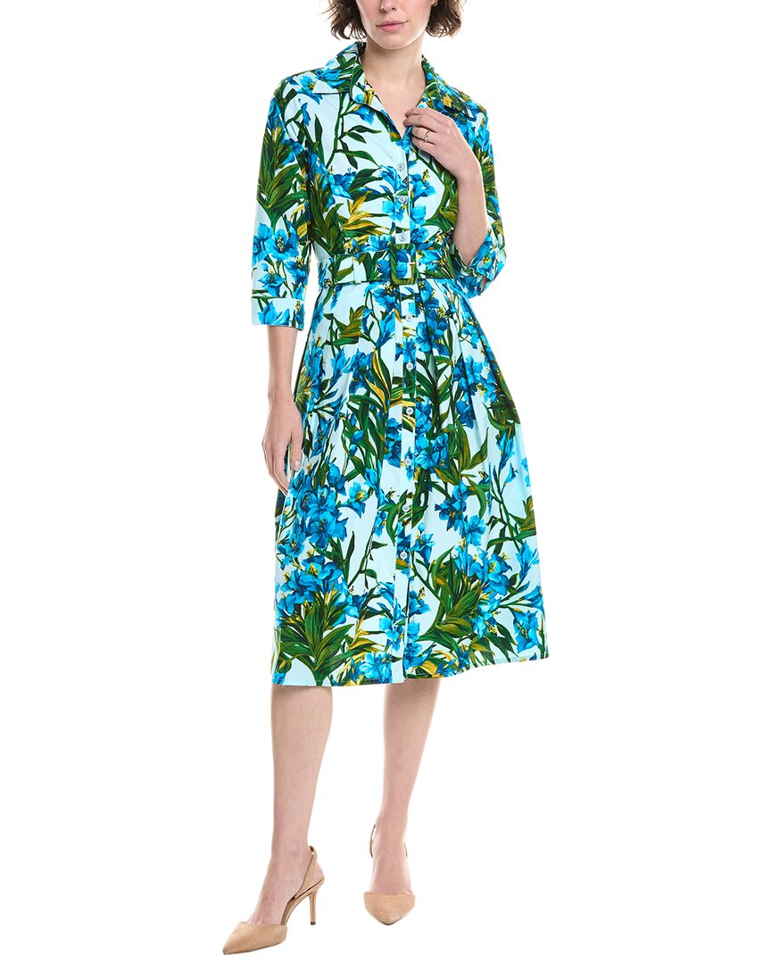 Samantha Sung Audrey #1 Shirtdress In Blue