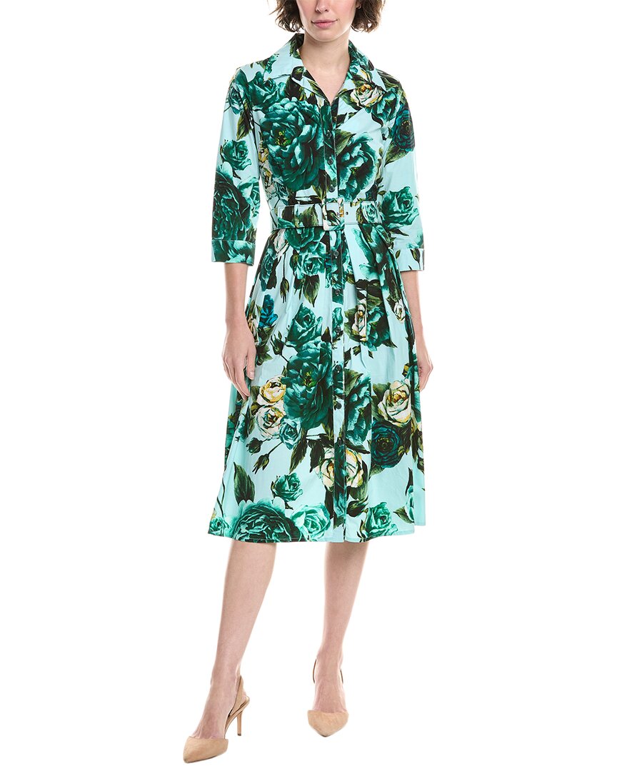 Samantha Sung Audrey #1 Shirtdress In Green
