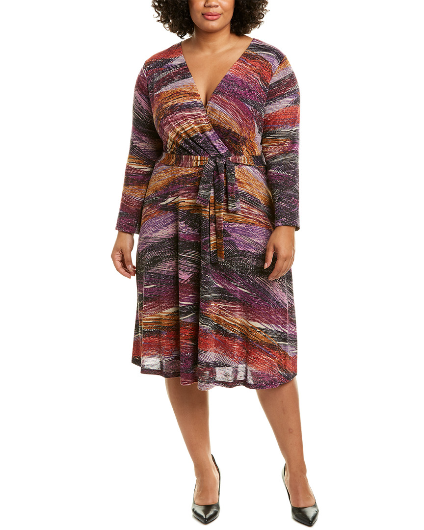 london times faux wrap dress
