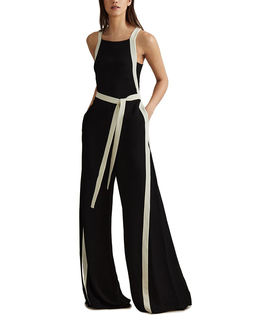 Reiss Salma Colorblock Jumpsuit In Black