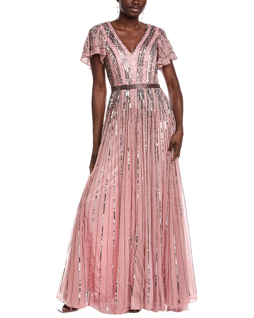 Issue New York Sequin Gown In Pink