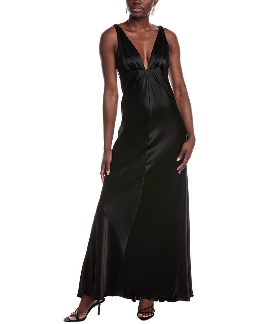 Issue New York Satin Maxi Dress In Black