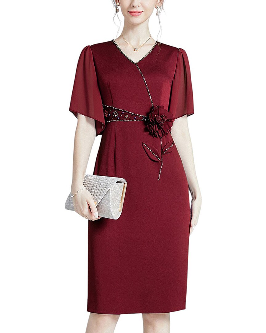 Lebrin Atelier Midi Dress In Red