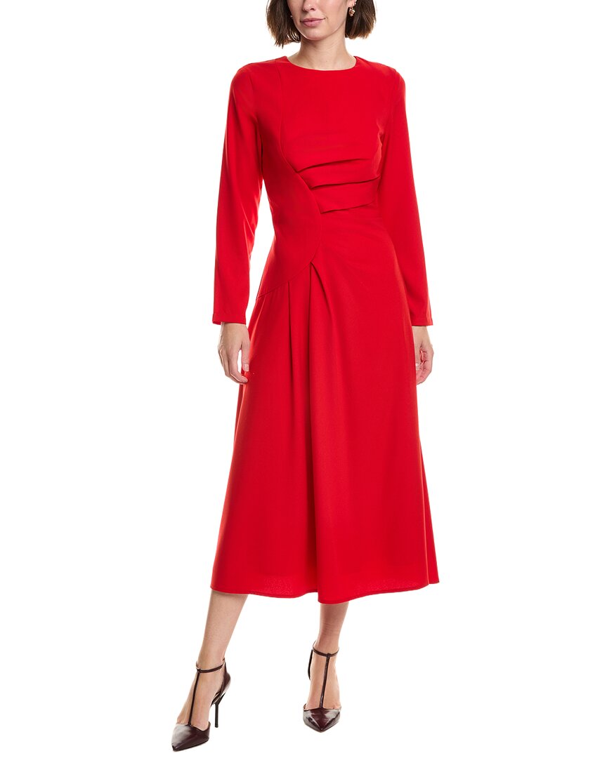 Pascale La Mode Premium Midi Dress In Red