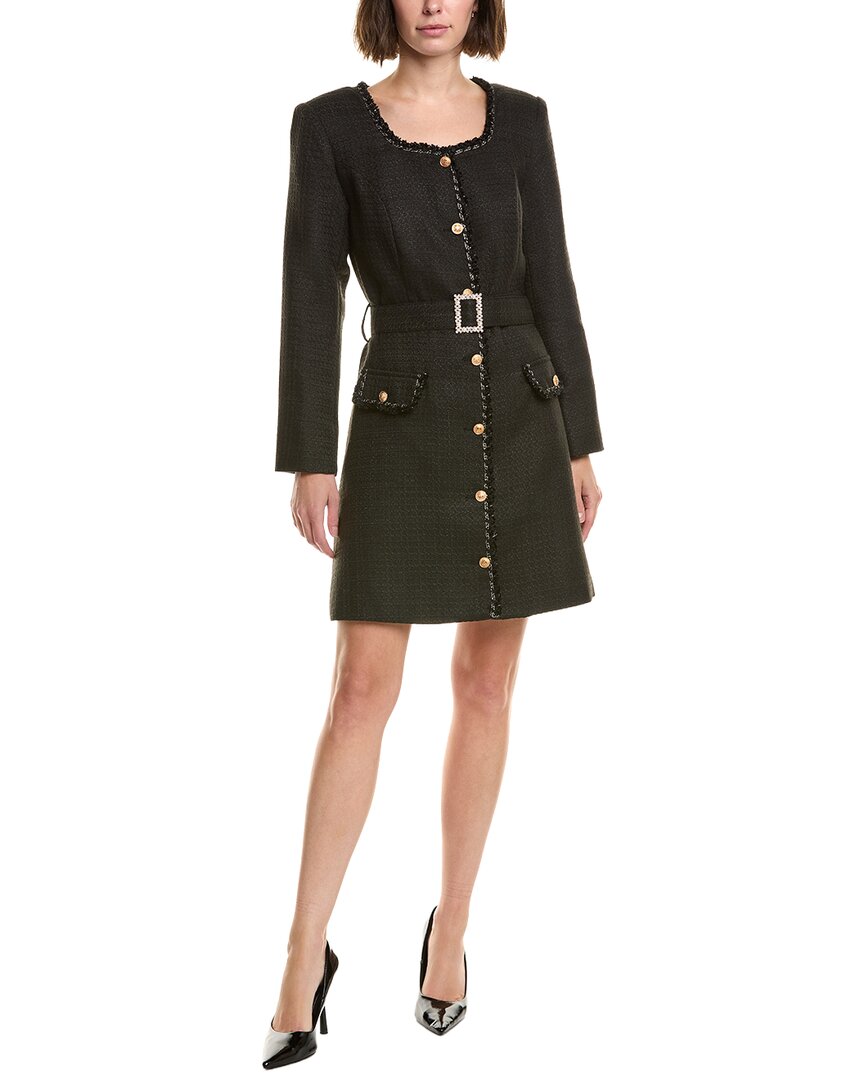 Pascale La Mode Tweed Mini Dress In Black