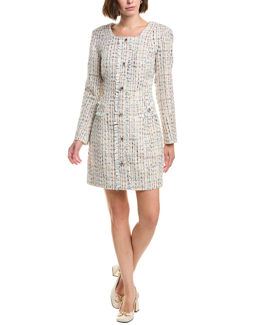 Pascale La Mode Tweed Mini Dress In Gray