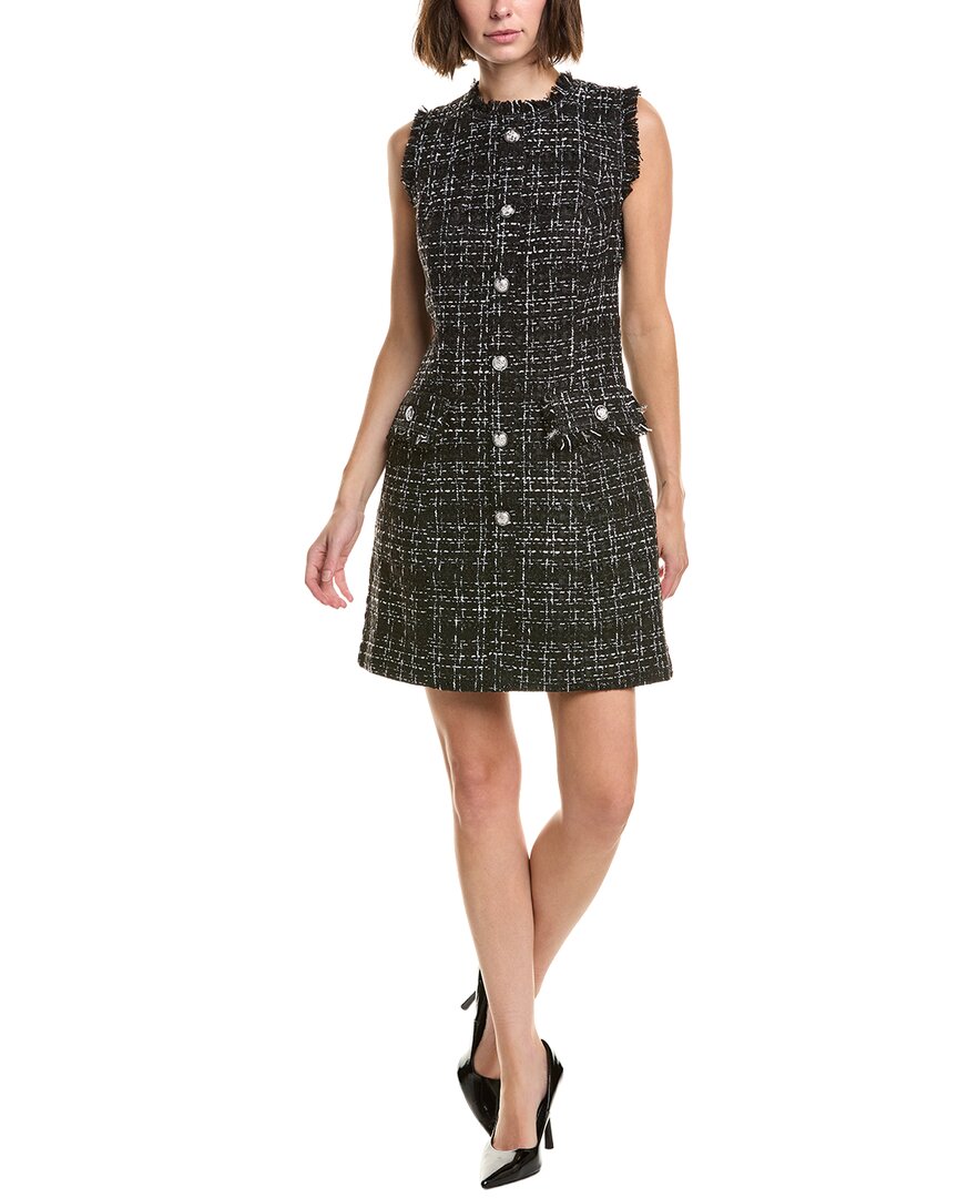Pascale La Mode Tweed Mini Dress In Black