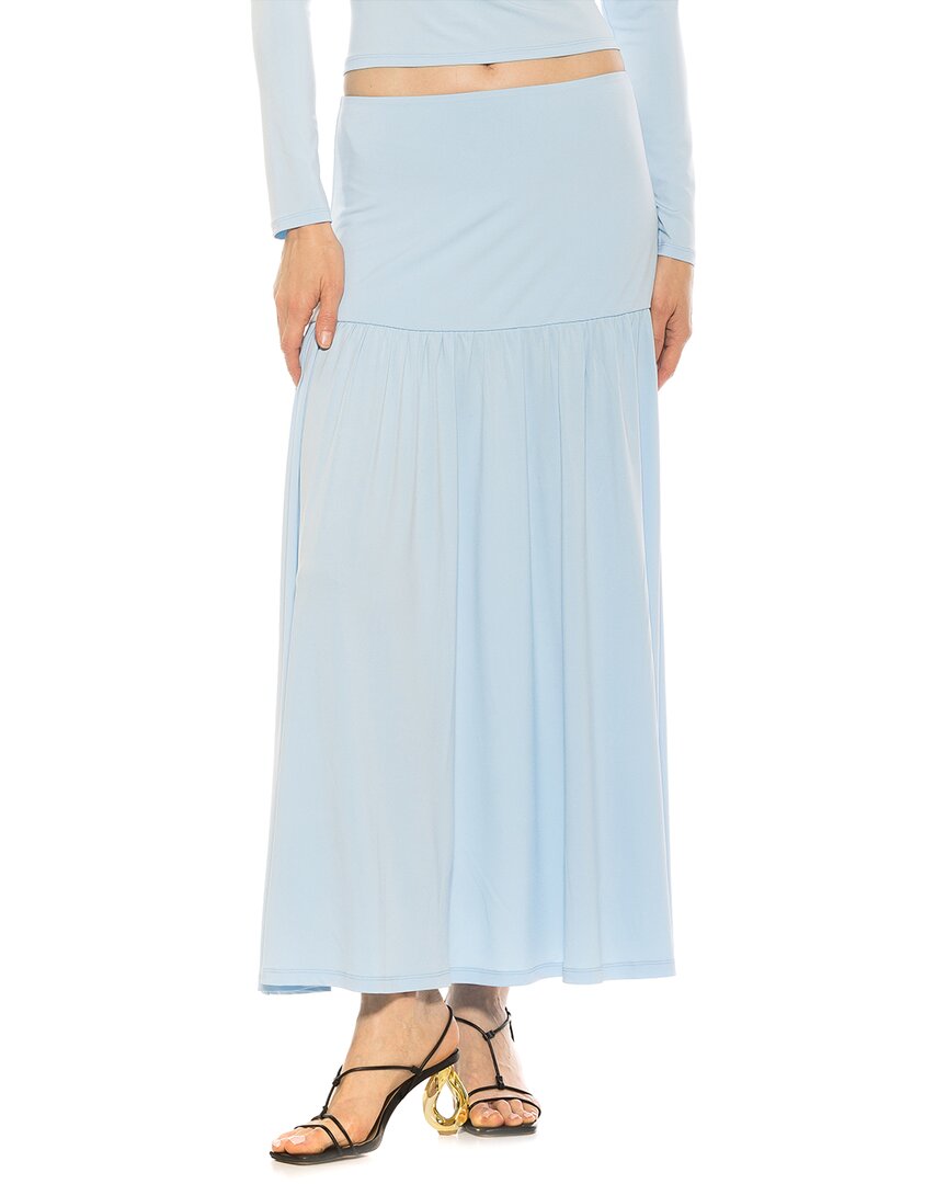 Alexia Admor Lia Low Rise Maxi Skirt In Blue