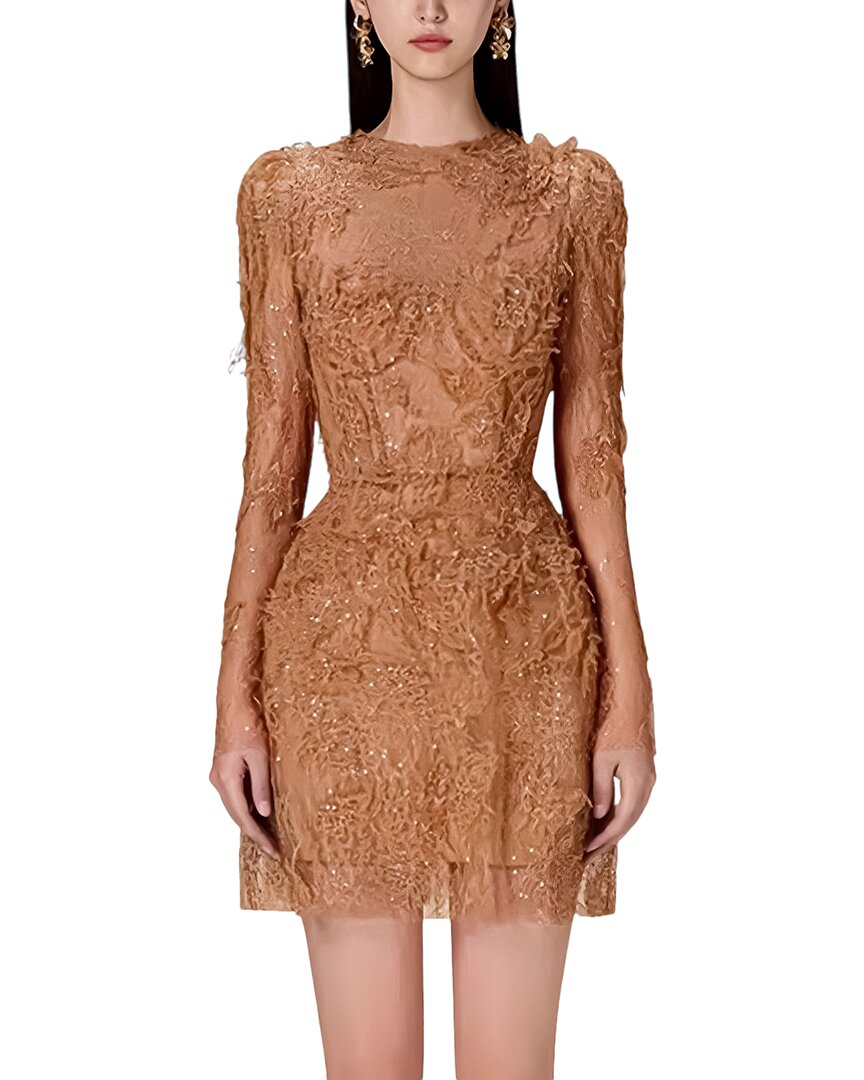 Silvia Rufino Mini Dress In Brown