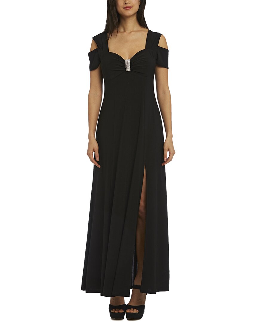 R & M Richards Rm Richards Gown In Black