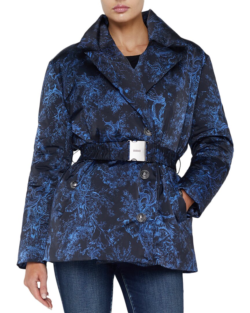 L'agence Willene Puffer Belted Coat In Black