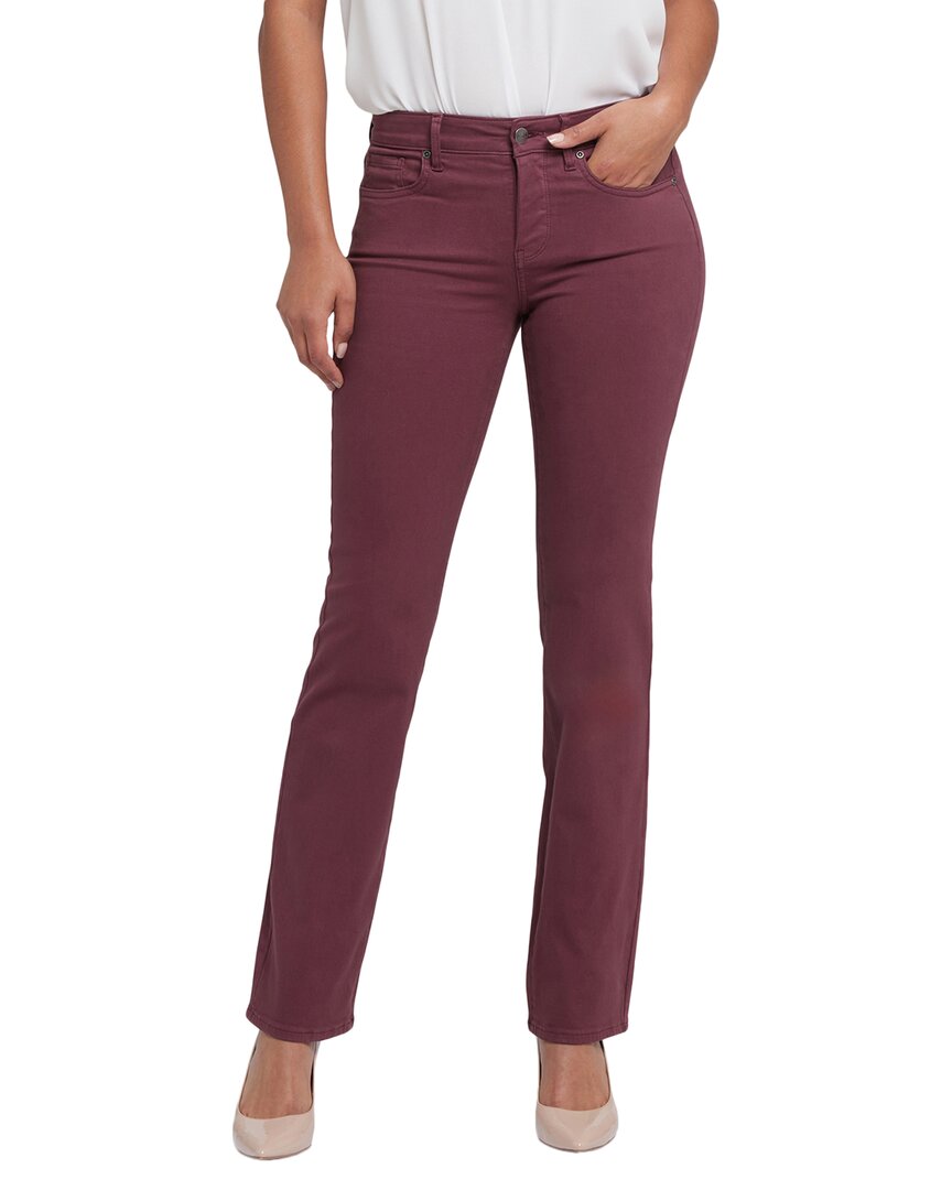 Nydj Petite Marilyn Cranberry Pie Straight Leg Jean In Burgundy