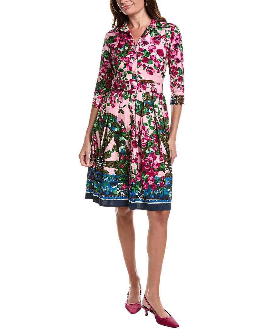 Samantha Sung Audrey Shirtdress In Pink