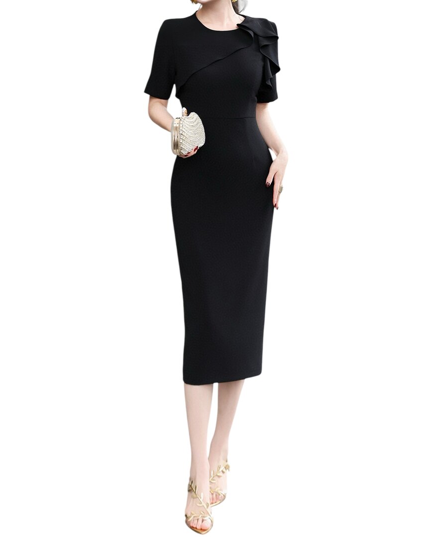 Lanelle Midi Dress In Black