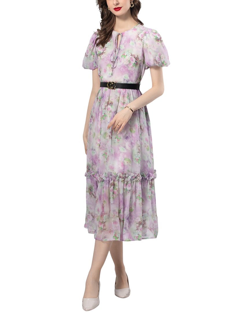 Burryco Brc By  Midi Dress In Purple