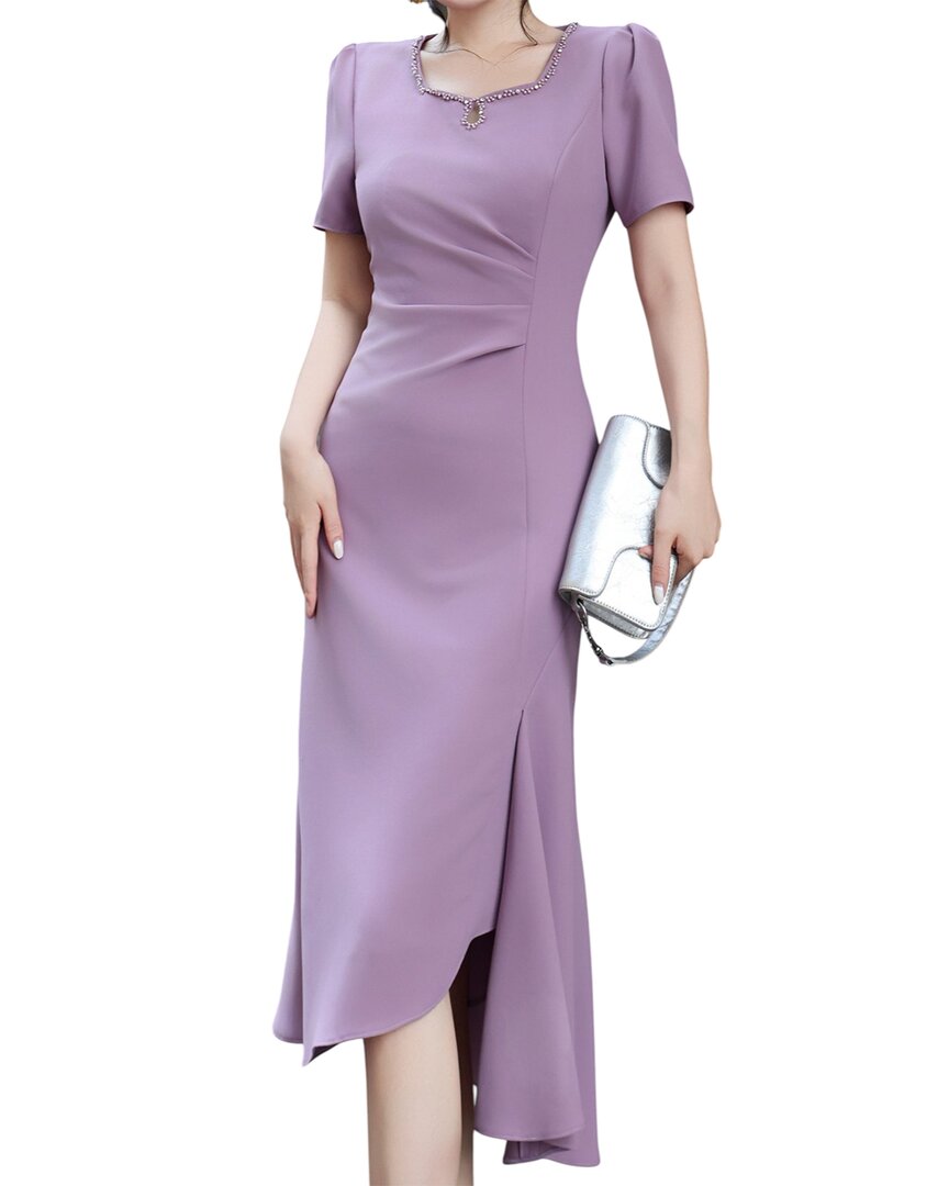 Burryco Brc By  Midi Dress In Purple
