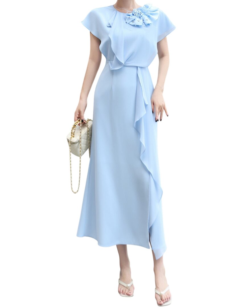 Burryco Brc By  Midi Dress In Blue