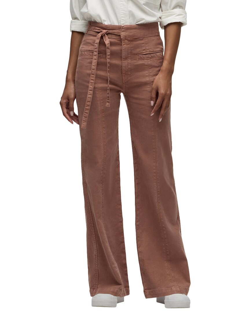 Hudson Tie Waist Pintucked Trouser Pants In Baltic Amber In Brown