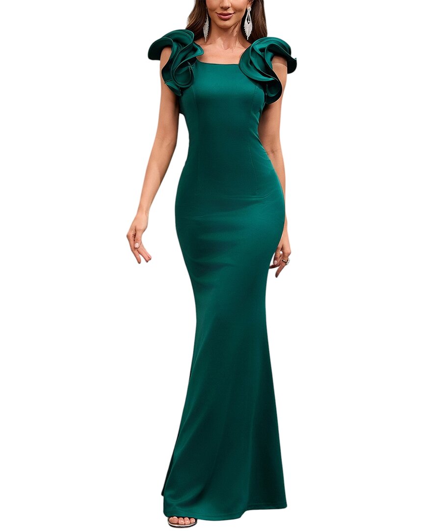 Oloey Maxi Dress In Green