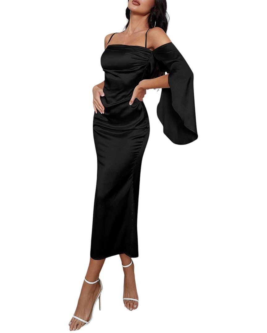Oloey Midi Dress In Black