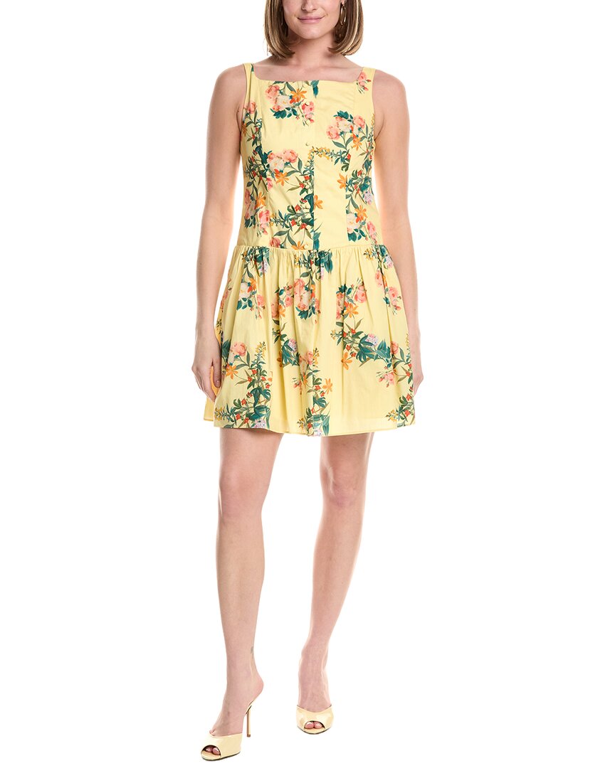 Julia Jordan Poplin Sleeveless Mini Dress In Yellow