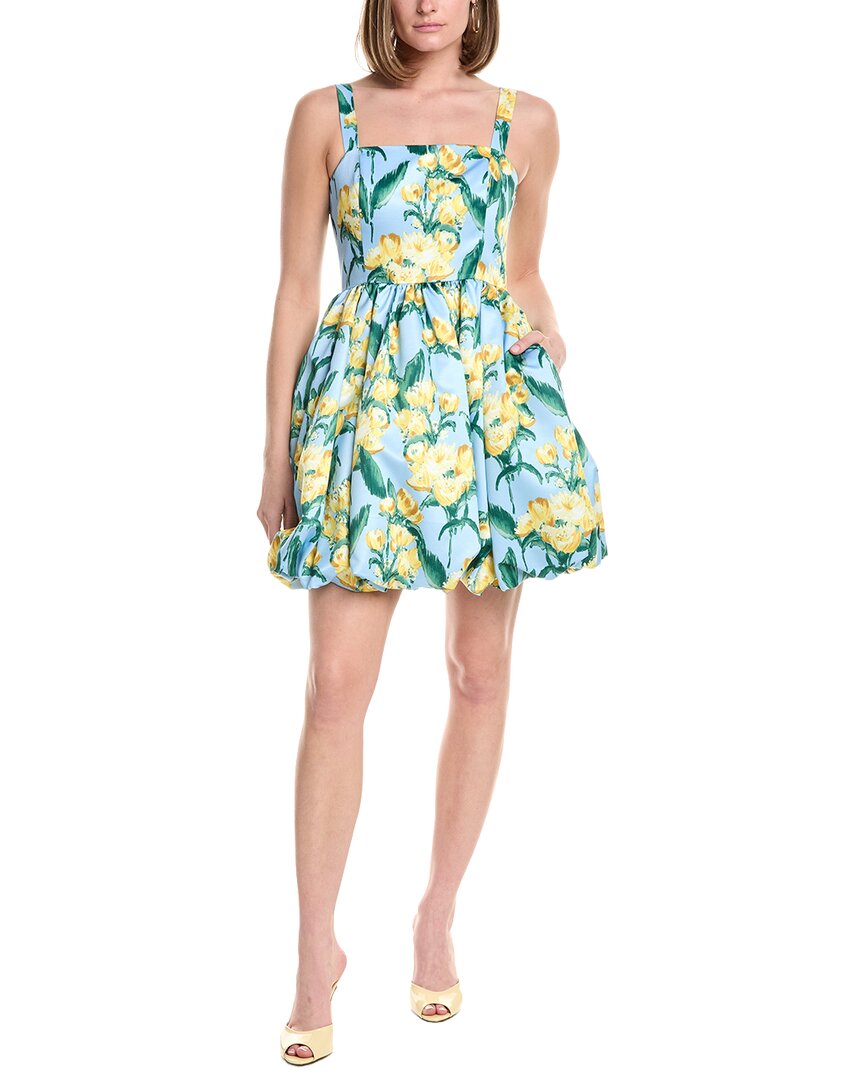 Julia Jordan Faille Sleeveless Mini Dress In Blue