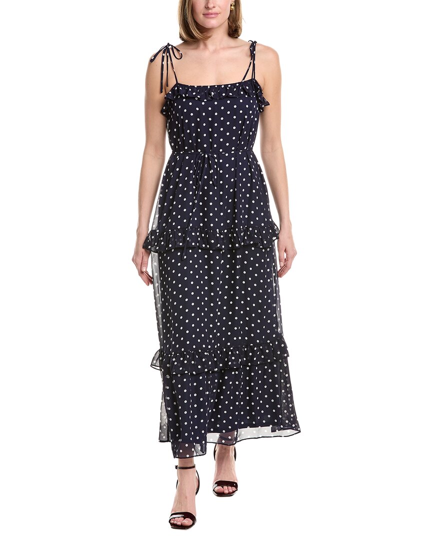 Julia Jordan Chiffon Midi Dress In Blue