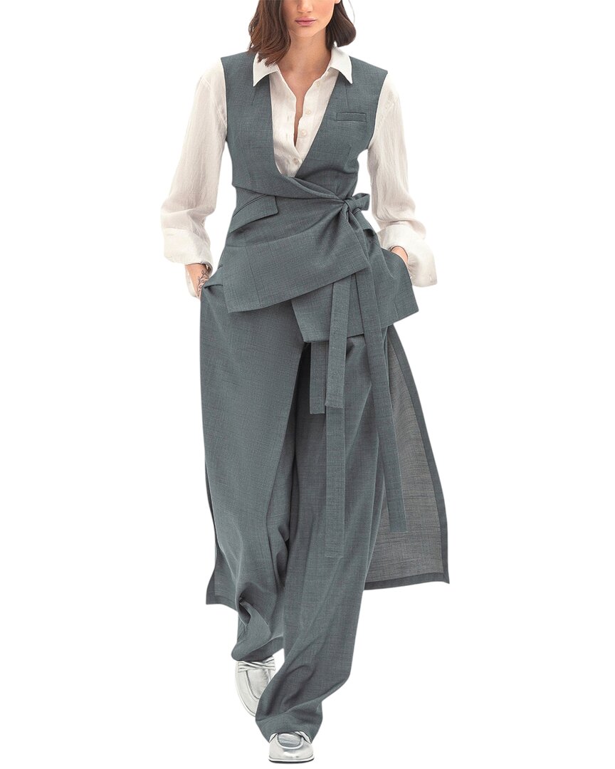 Bgl 2pc Wool-blend Vest In Gray