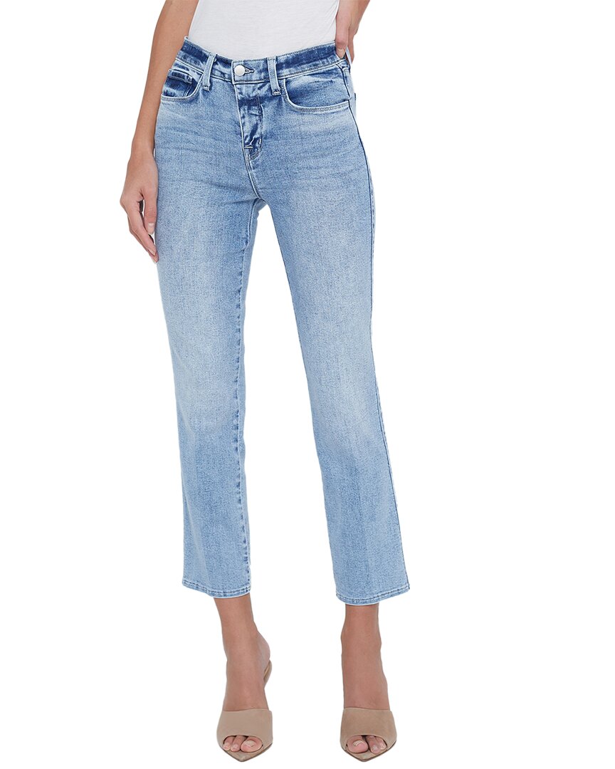 L Agence L'agence Alexia High Rise Crop Cigarette Jeans In Loyola In Blue
