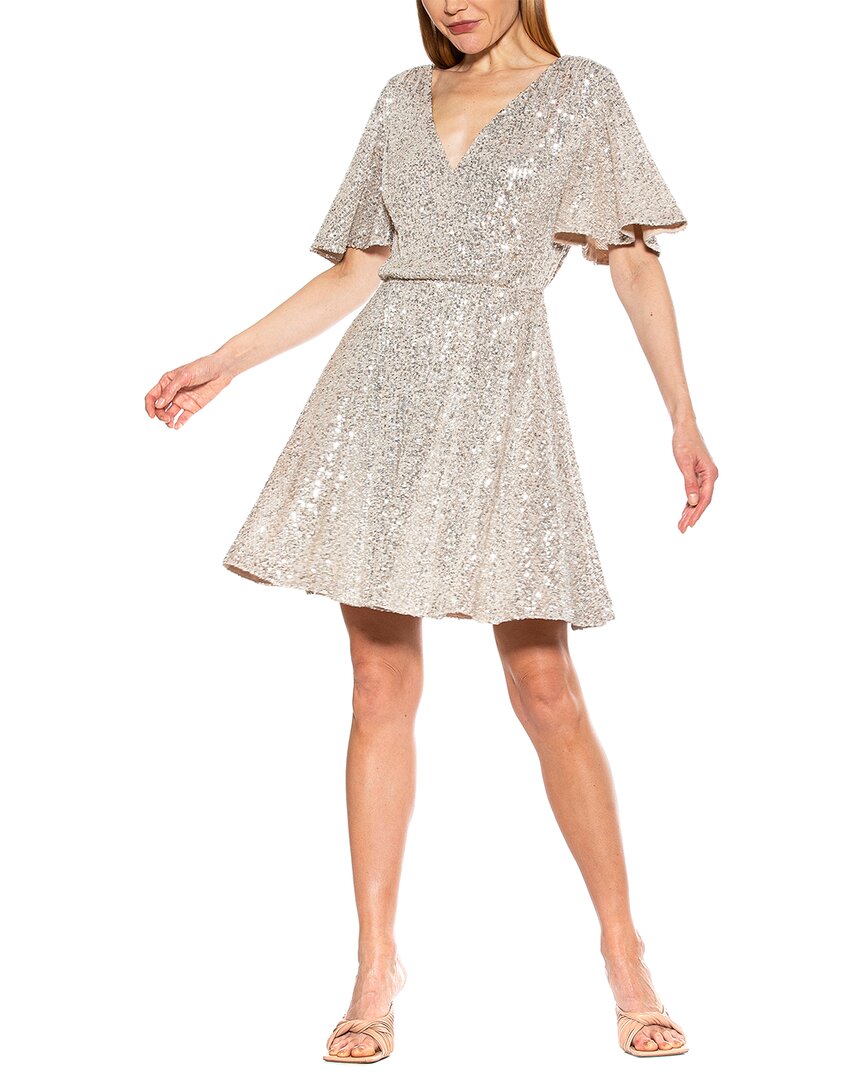 Alexia Admor Oakless Fit And Flare Dress In Metallic