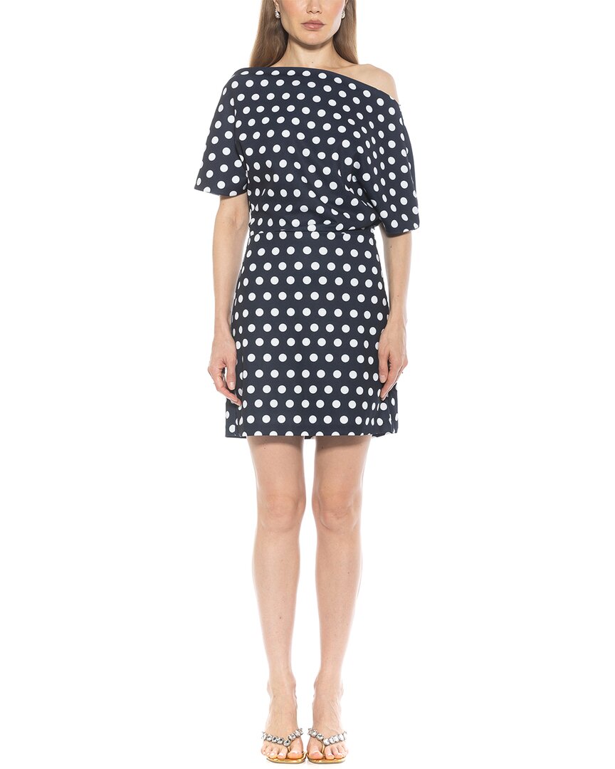 Alexia Admor Suri Draped One-shoulder Minidress In Blue