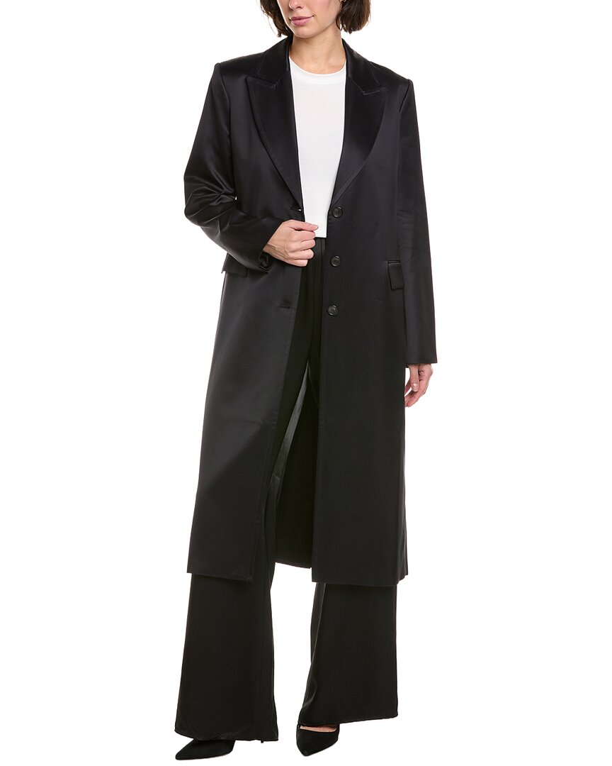 A.l.c Jude Satin Coat In Black