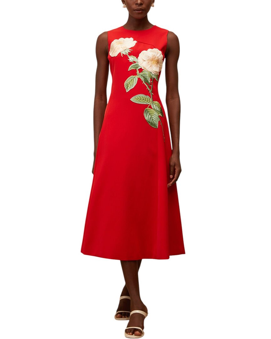 Emma Way Midi Dress In Red
