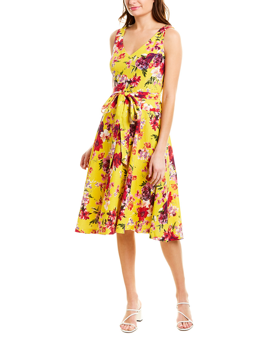 Image of Taylor Linen-Blend Midi Dress