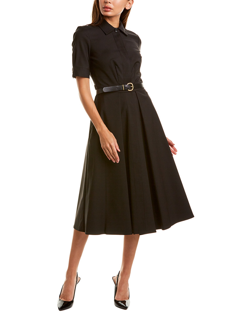 Image of Donna Karan Pleated Midi Dress