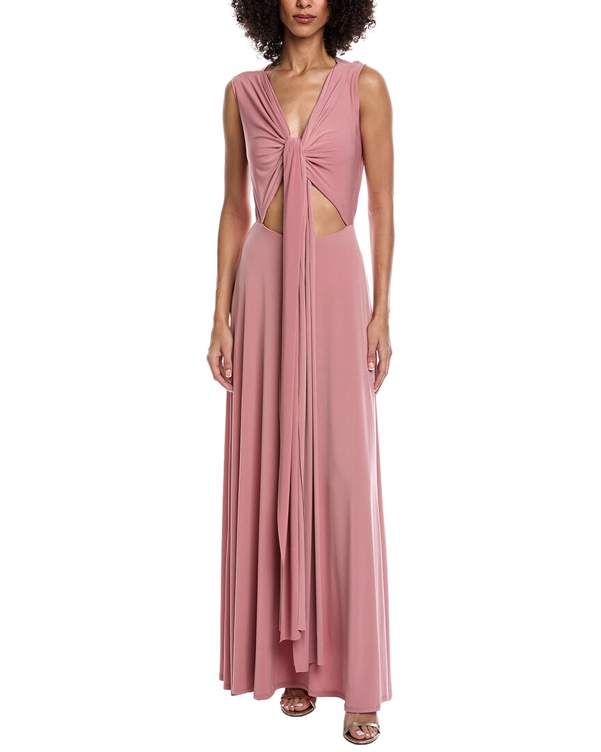 Issue New York Wrap Bodice Gown In Pink