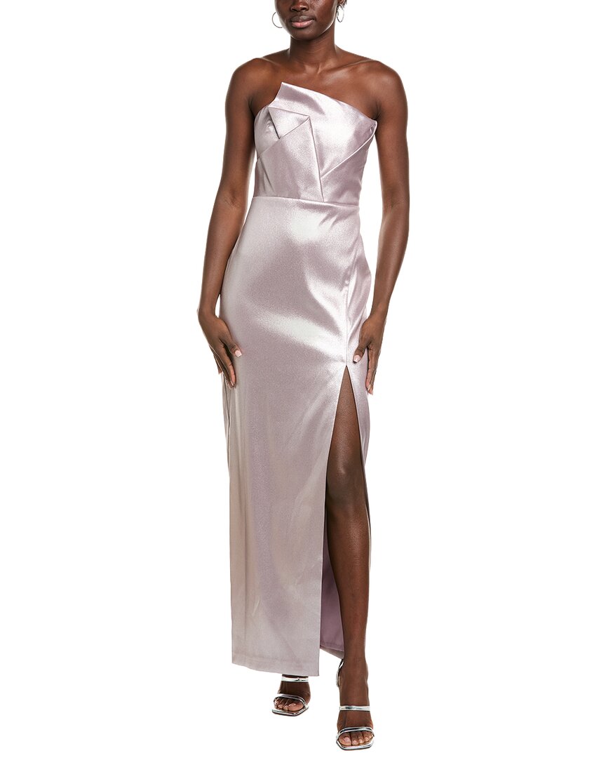 Aidan Mattox Aiden Mattox Coated Column Gown In Pink
