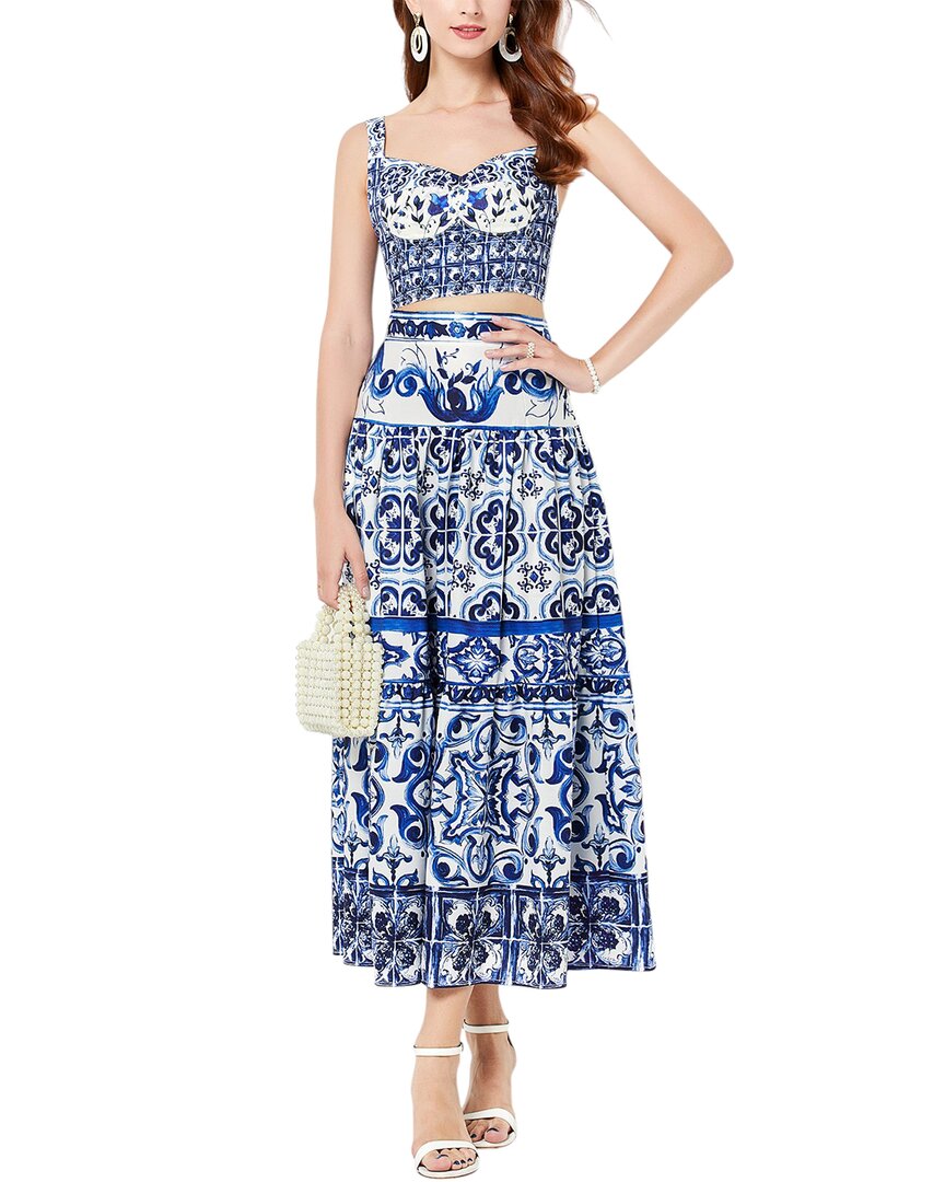 Kaimilan 2pc Top & Skirt Set In Blue
