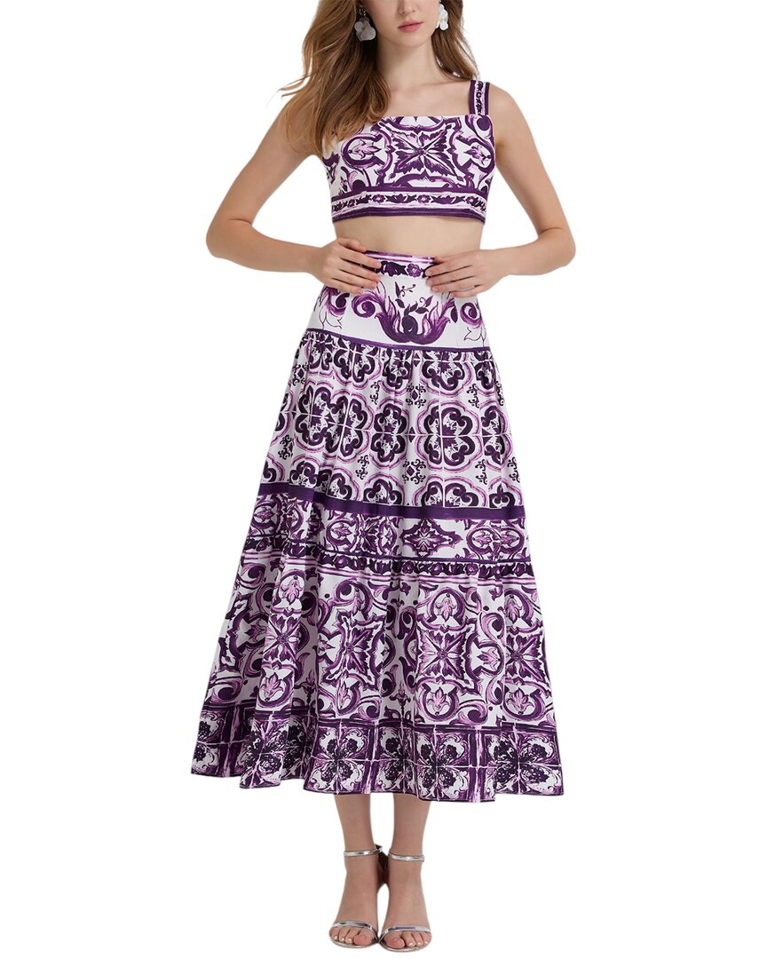 Kaimilan 2pc Top & Skirt Set In Purple