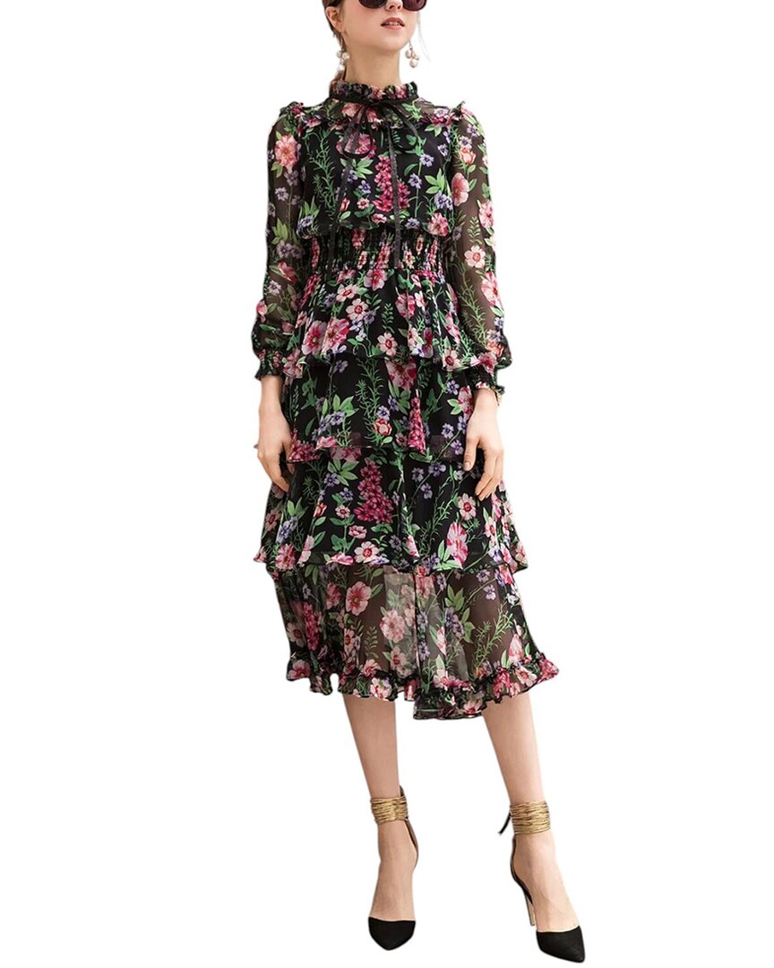 Burryco Brc By  Midi Dress In Multi