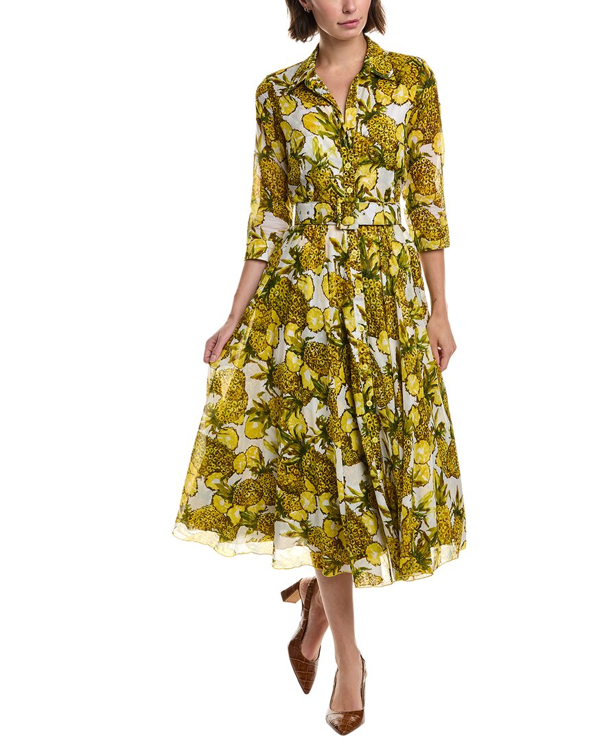 Samantha Sung Aster Midi Dress In Green